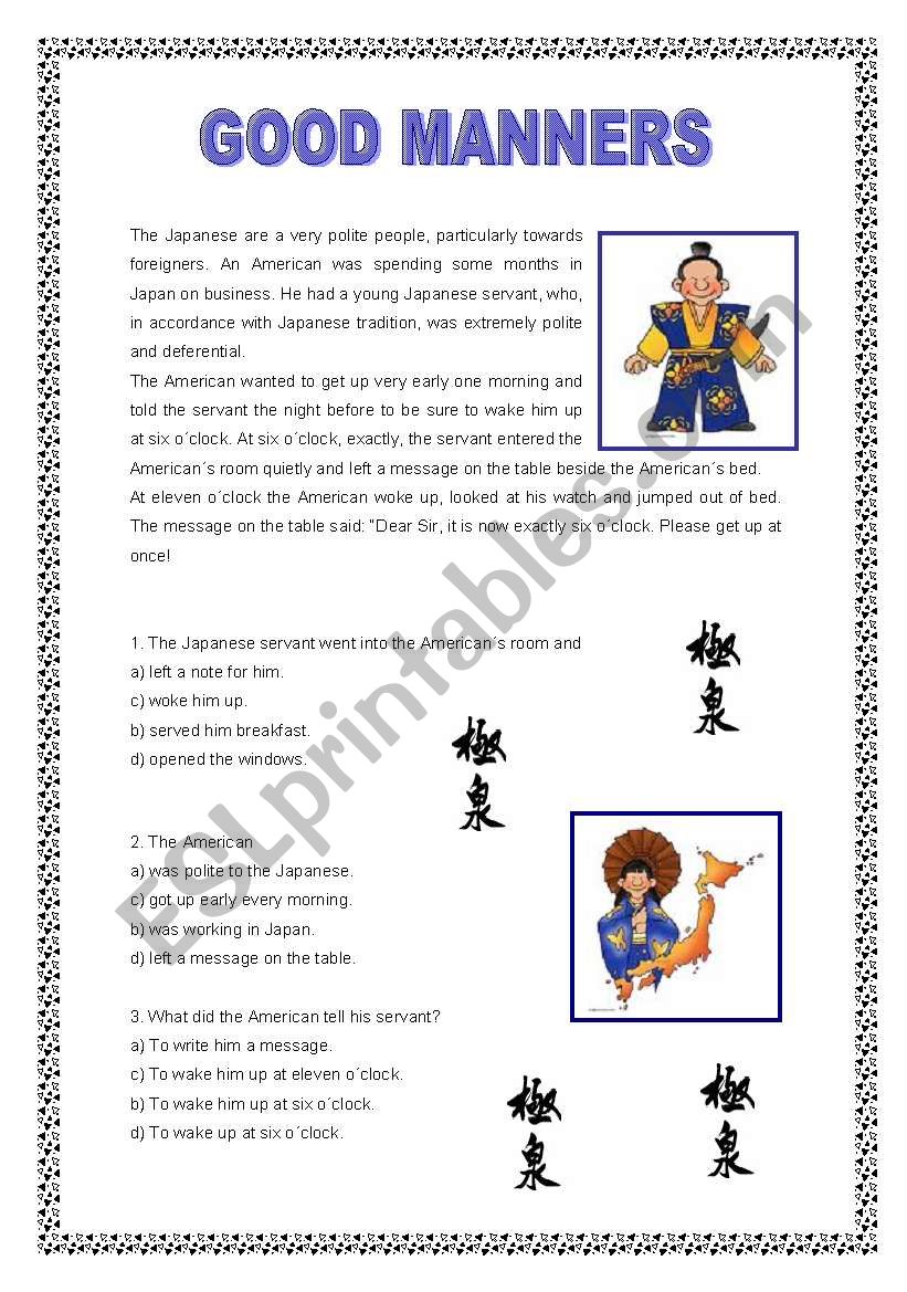 Printable Worksheets Good Manners Worksheets