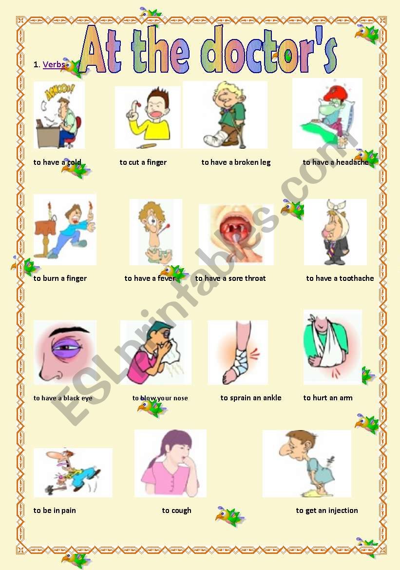 At The Doctors Esl Worksheet By Doha