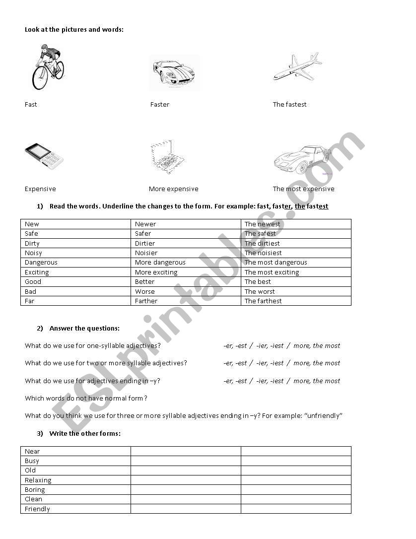 English Worksheets Guided Discovery Worksheet