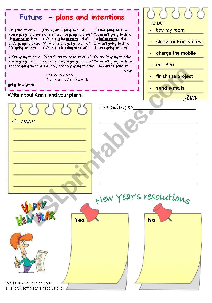 Future Going To Plans And Intentions Esl Worksheet By Marta V