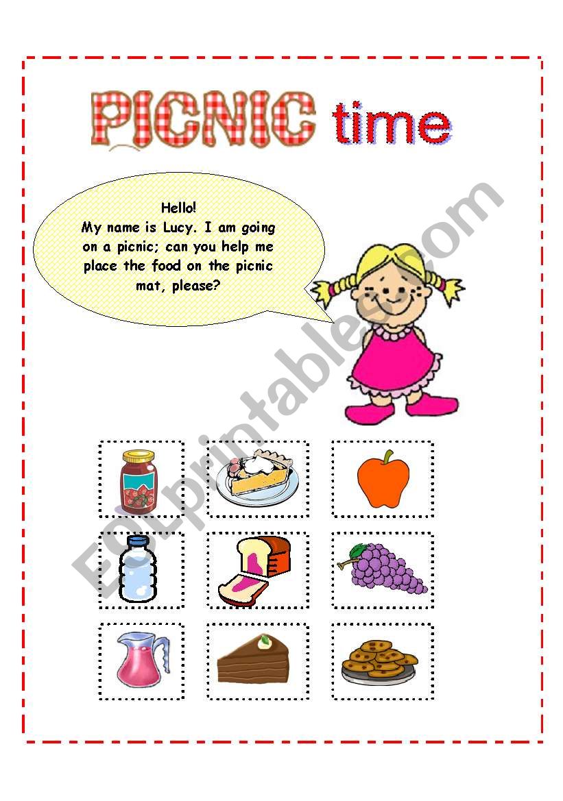 Lucys Picnic Picnic Time Activity Esl Worksheet By Azza