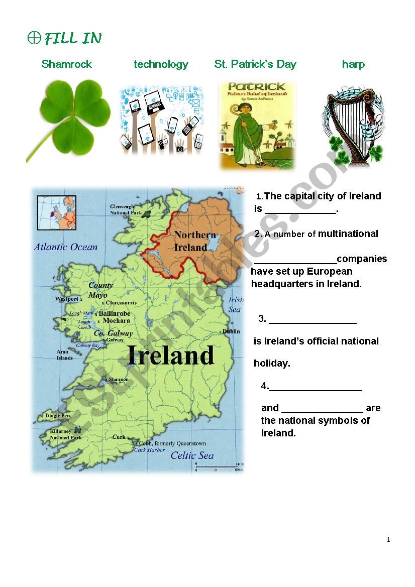 St Patricks Day ESL Worksheet By DCcheng