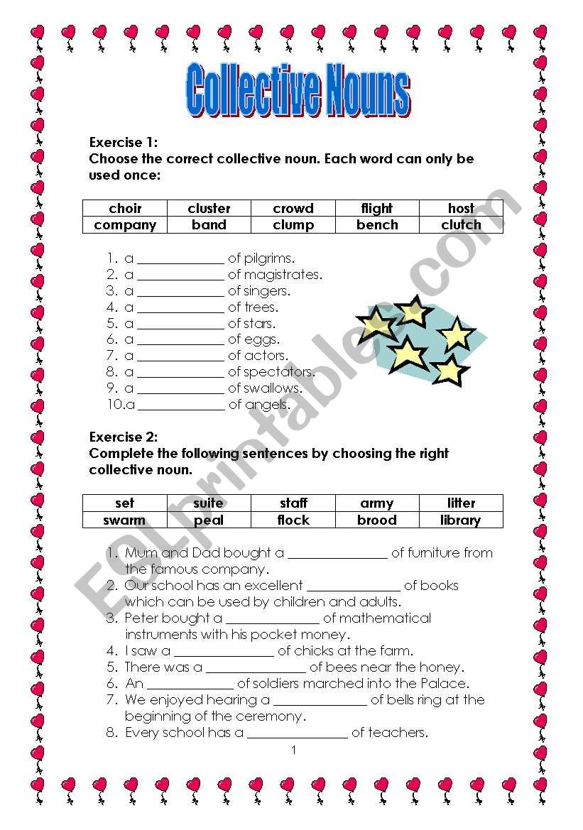 Collective Nouns Part 2 ESL Worksheet By Maltese Primary Teacher