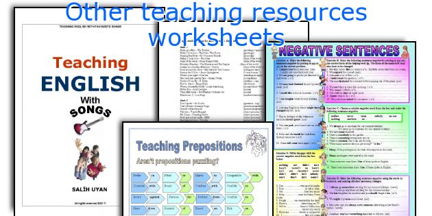 English Teaching Worksheets Other Teaching Resources
