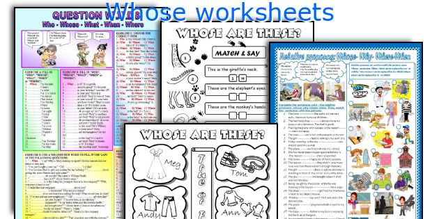 English teaching worksheets: Whose