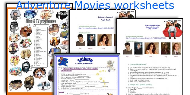 Adventure Movies worksheets