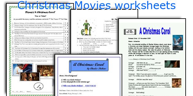 Christmas Movies worksheets