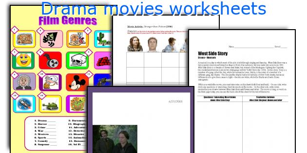 Drama movies worksheets