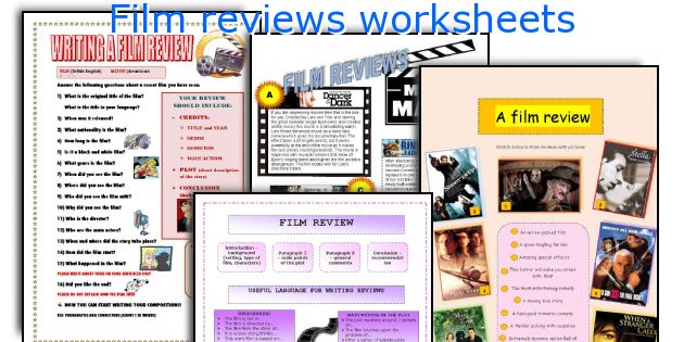 Film reviews worksheets