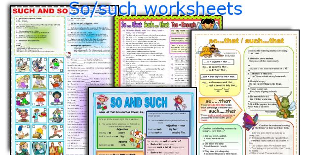 So/such worksheets
