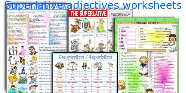 Superlative adjectives worksheets
