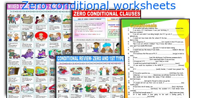 Zero conditional worksheets