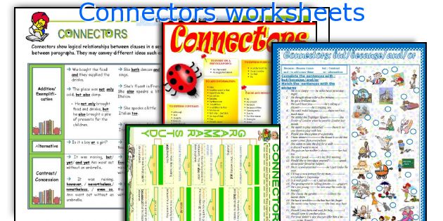 Connectors worksheets