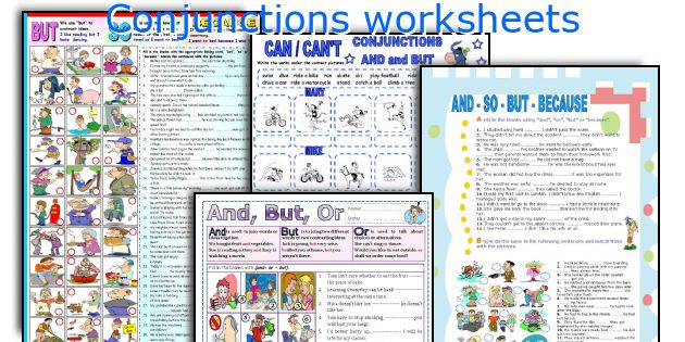 Conjunctions worksheets