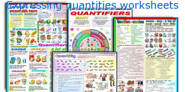 Expressing quantities worksheets