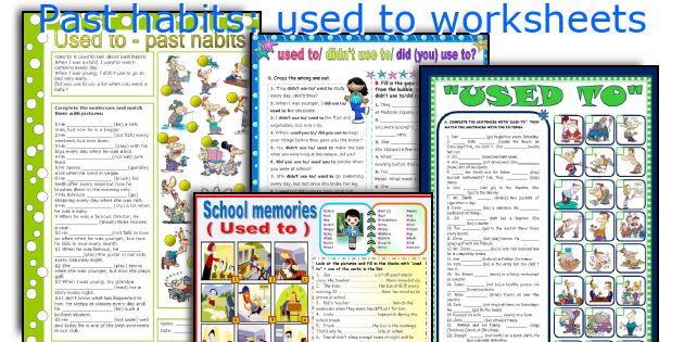 Past habits: used to worksheets