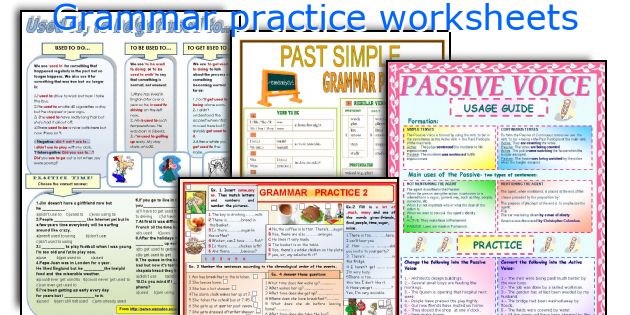 Grammar practice worksheets