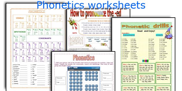Phonetics worksheets