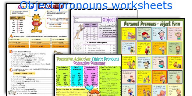Object pronouns worksheets