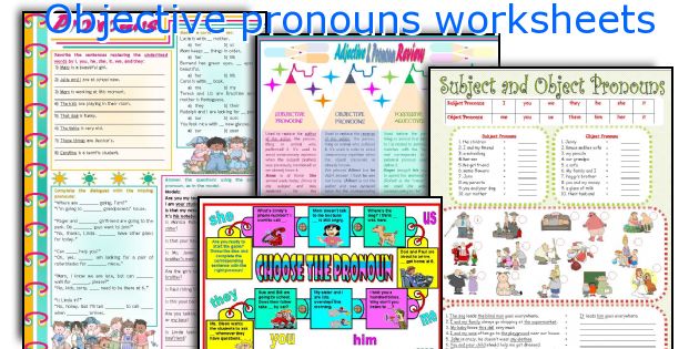 Objective Pronouns Worksheets