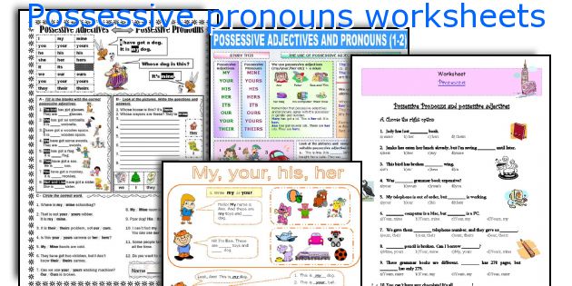 Esl Worksheets Possessive Pronouns