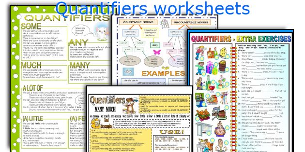 Quantifiers worksheets