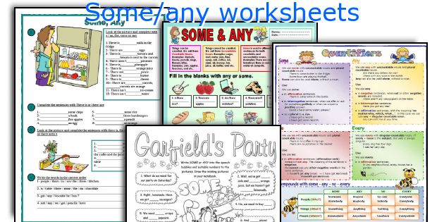 Some/any worksheets