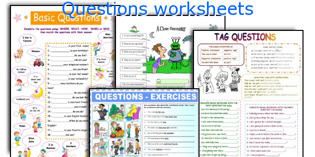 Questions worksheets