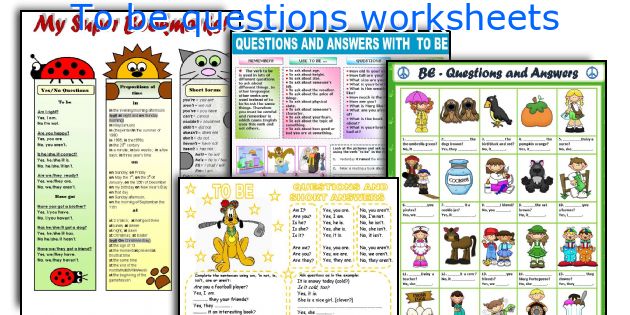 To be questions worksheets