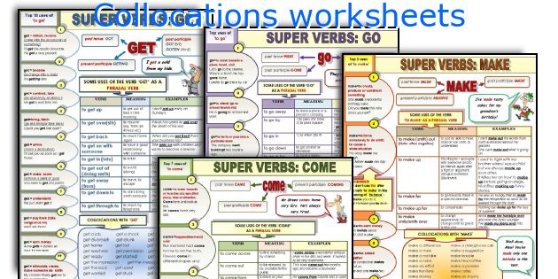 Collocations worksheets