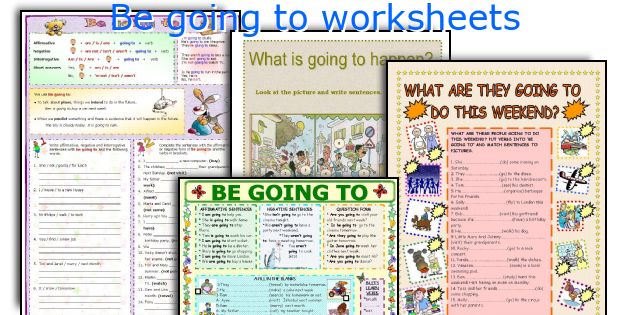 Be going to worksheets