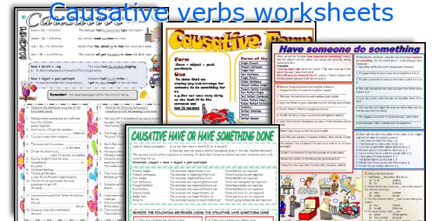 Causative verbs worksheets