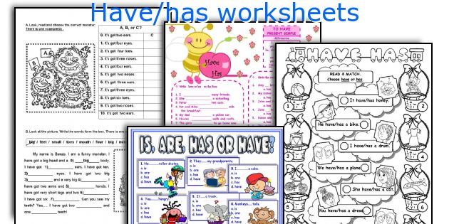 Have/has worksheets