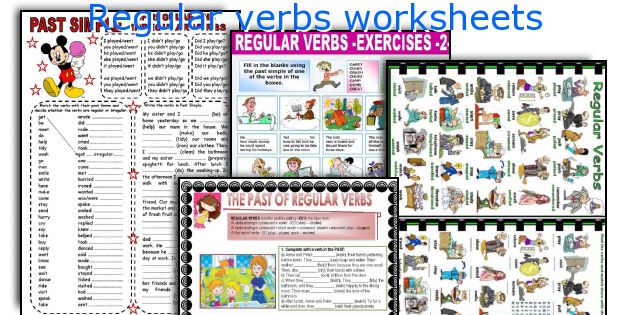 Regular verbs worksheets