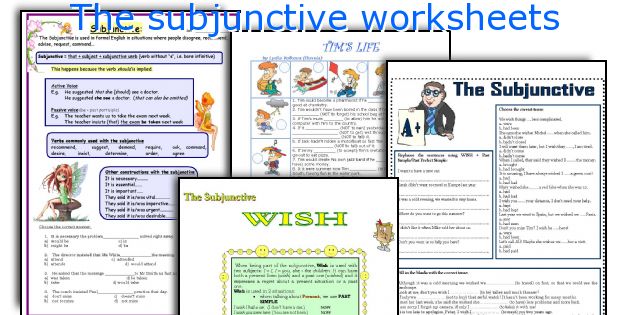 The subjunctive worksheets
