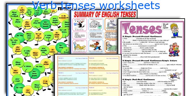 Verb tenses worksheets