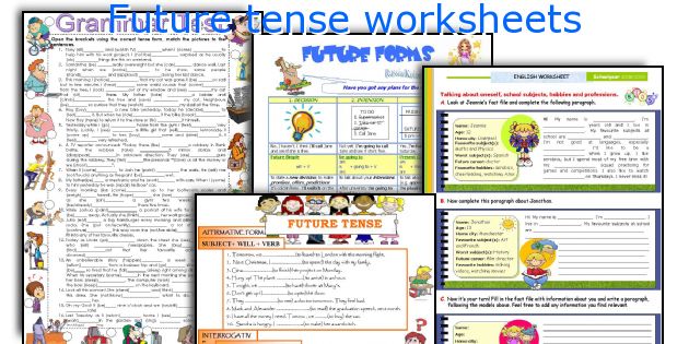 Future tense worksheets