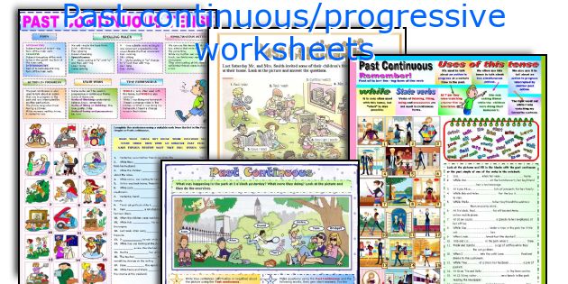Past continuous/progressive worksheets