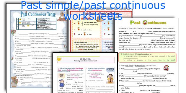 Past simple/past continuous worksheets