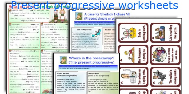 Present progressive worksheets