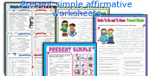 Present simple affirmative worksheets