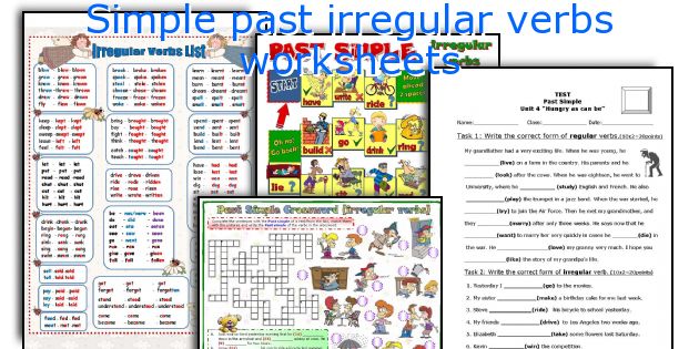 simple past irregular verbs worksheets