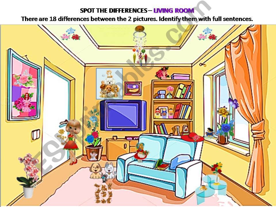 find the difference living room