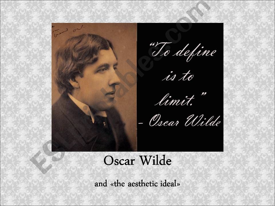 ESL - English PowerPoints: Oscar Wilde: the Author.