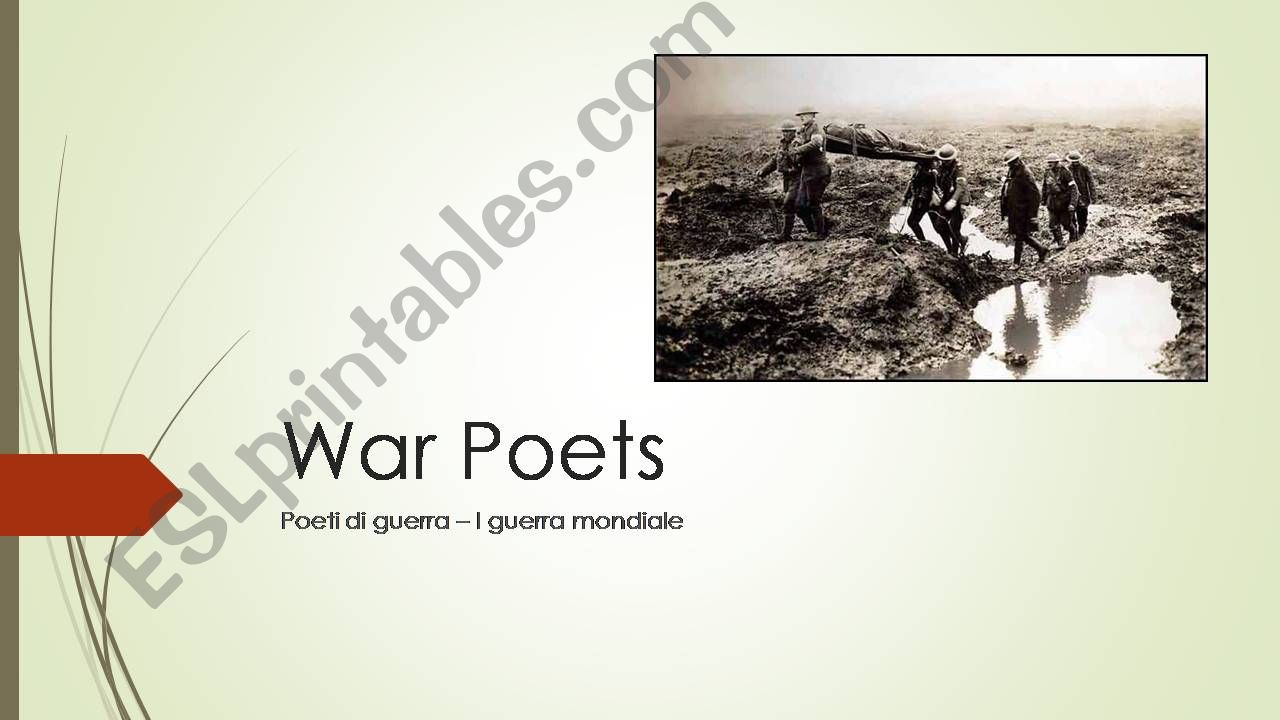 ESL - English PowerPoints: War Poets