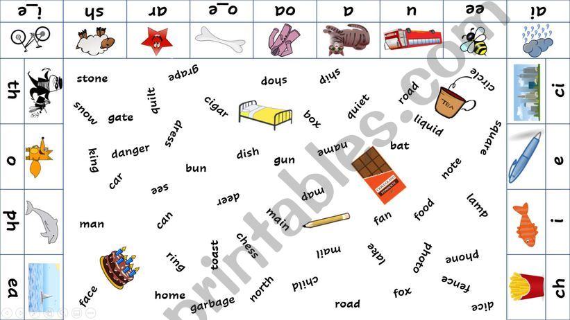 ESL - English PowerPoints: My phonics game V1