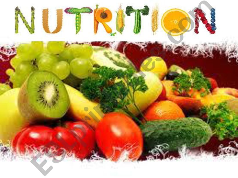 ESL - English PowerPoints: NUTRITION