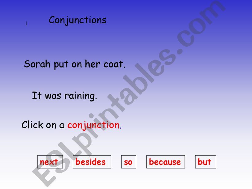 ESL - English PowerPoints: Conjunctions