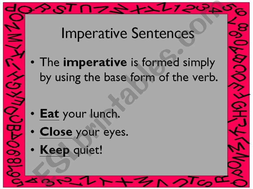 ESL - English PowerPoints: Imperative sentences