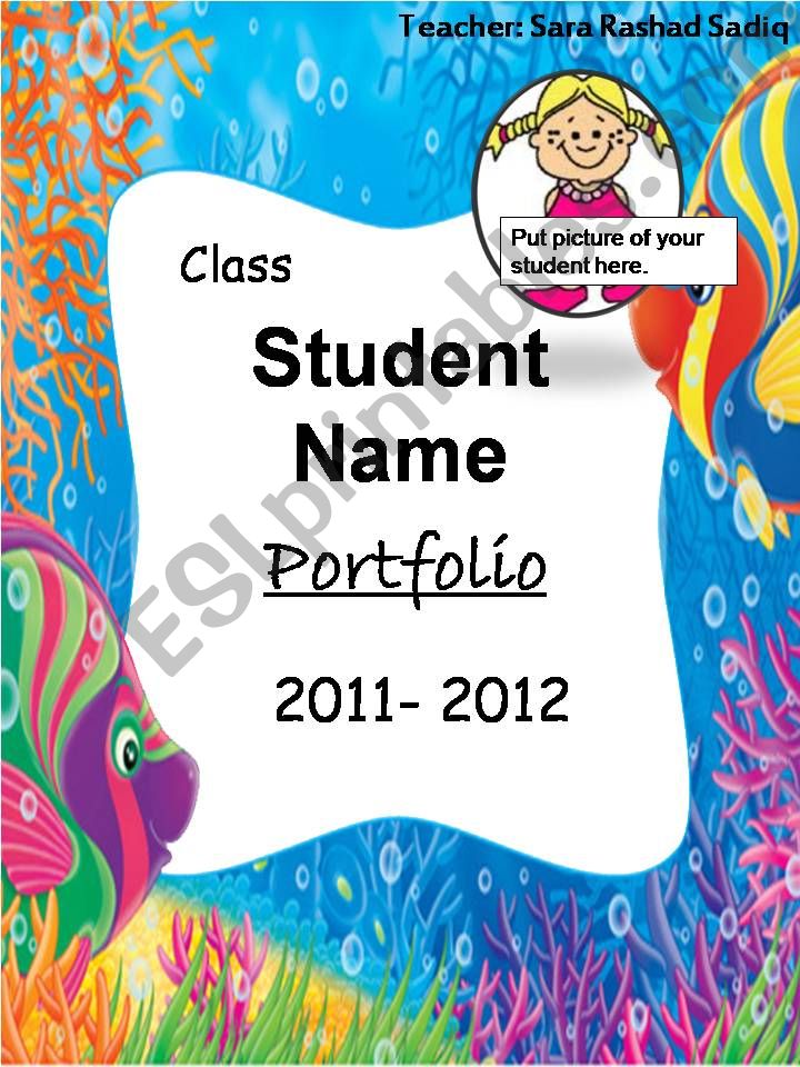 portfolio cover designs for students
